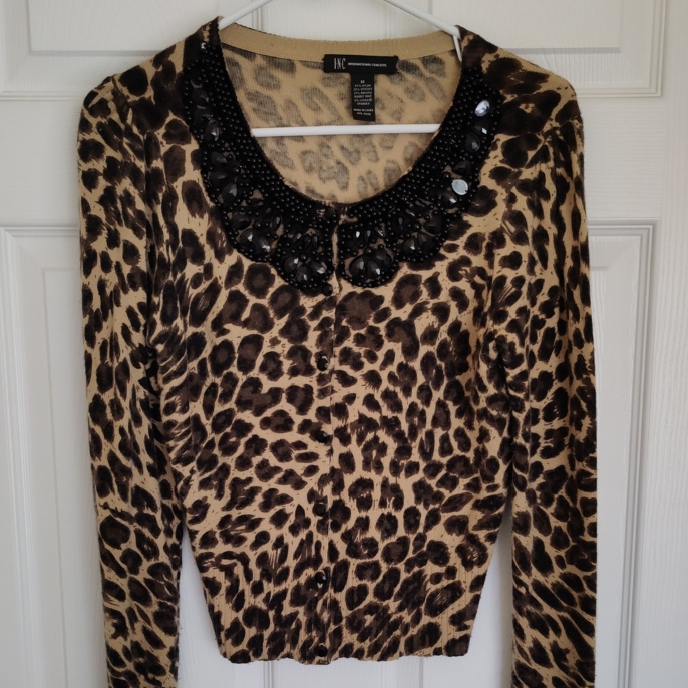 INC International Concepts Animal Print Sweater